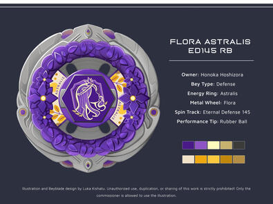 Example of a custom beyblade design.