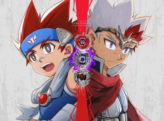 Example of a bust up rendered illustration with additional character.