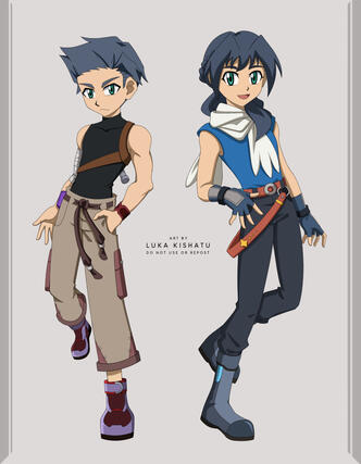 Example of a default option with additional full body of a different character.