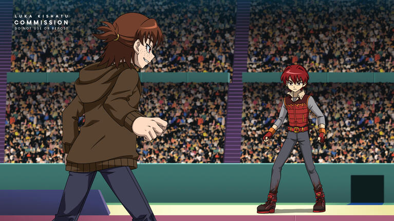Example of a medium shot with additional full body.
