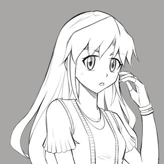 Example of a bust up clean sketch.